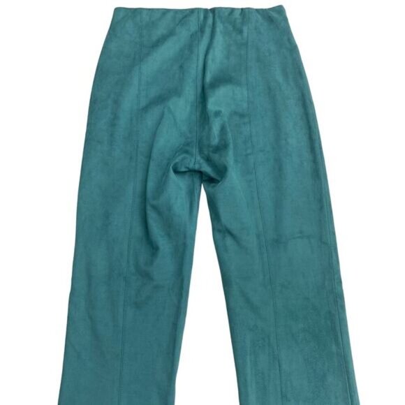 GUESS Maya Faux Suede Leggings Sz Small Turquoise - Picture 7 of 7